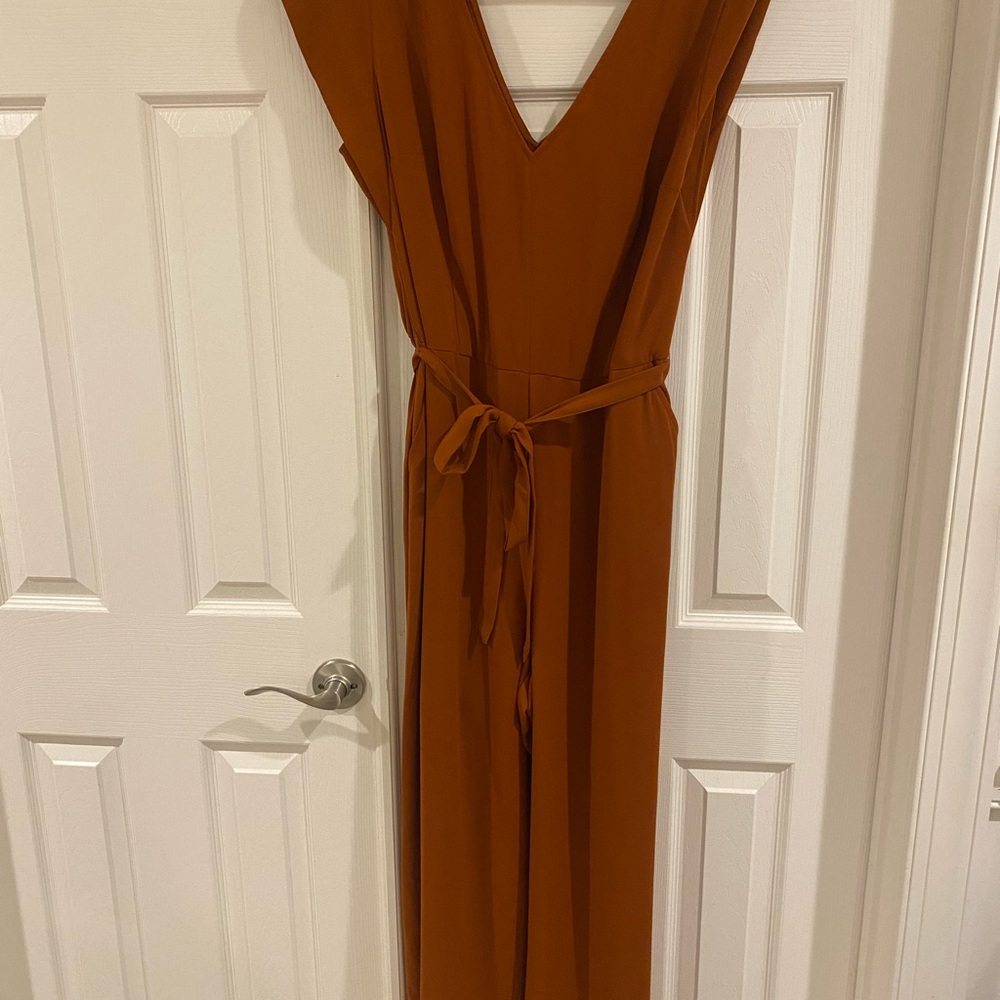 a new day Terracotta V-Neck Jumpsuit